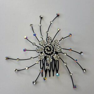 Bridal Hair Pins Black Crystal HairComb Hair Accessories Jewelry